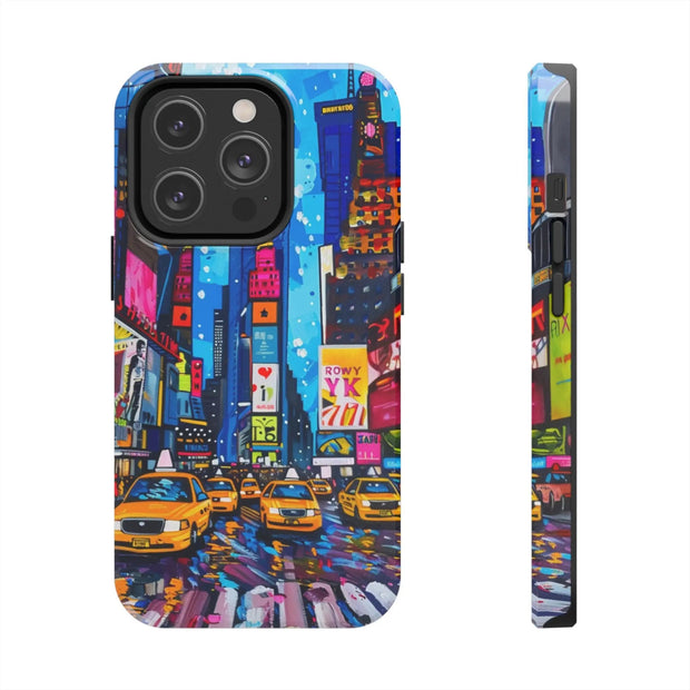 Times Square NYC Pop Art Tough Phone Case LavenderCeleste