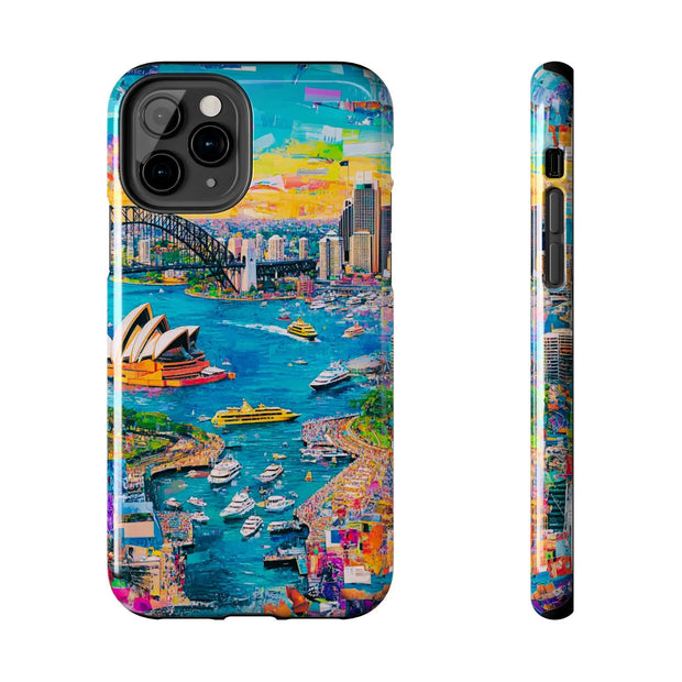 Sydney Collage Skyline Art Tough Phone Case LavenderCeleste