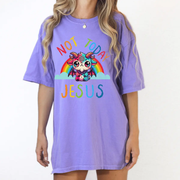 Not Today Jesus Funny Rainbow Demon Goat Comfort Colors T-Shirt Comfort Colors 1717