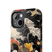 Golden Geisha Wave Japanese Art Tough Phone Case