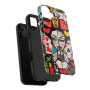 Queen of Hearts Pop Art Tough Phone Case LavenderCeleste