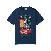 The Conspiracy Theorist Skeleton Tarot Comfort Colors Tee LavenderCeleste