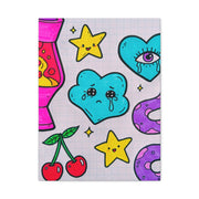 Kawaii Lava Lamp Sad Cloud Snake Matte Canvas Print LavenderCeleste