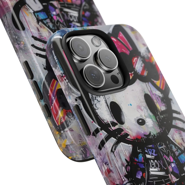 Goth Street Cat Pop Art Graffiti Tough Phone Case LavenderCeleste