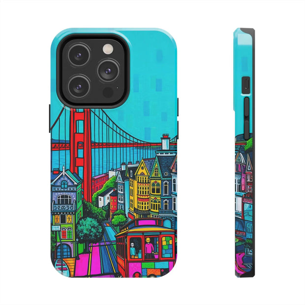 San Francisco Pop Art Colorful City Tough Phone Case LavenderCeleste