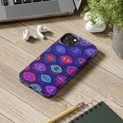 Trippy Neon Evil Eye Protective Tough Phone Case LavenderCeleste