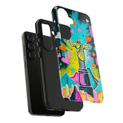 Rio de Janeiro Neon Pop Art Tough Phone Case LavenderCeleste