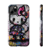 Goth Street Cat Pop Art Graffiti Tough Phone Case LavenderCeleste
