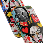Queen of Hearts Pop Art Tough Phone Case LavenderCeleste