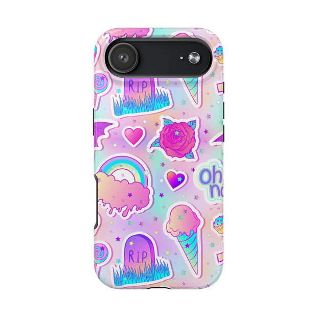 Pastel Goth Kawaii Graveyard Tough Phone Case LavenderCeleste