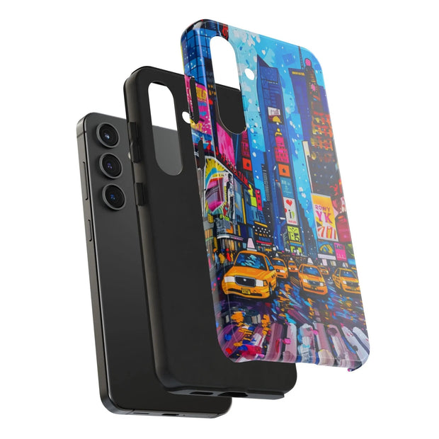 Times Square NYC Pop Art Tough Phone Case LavenderCeleste