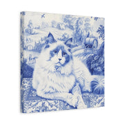 Ragdoll Toile Matte Canvas Art Print LavenderCeleste
