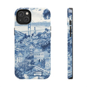 San Francisco Toile de Jouy Scenic Tough Phone Case LavenderCeleste