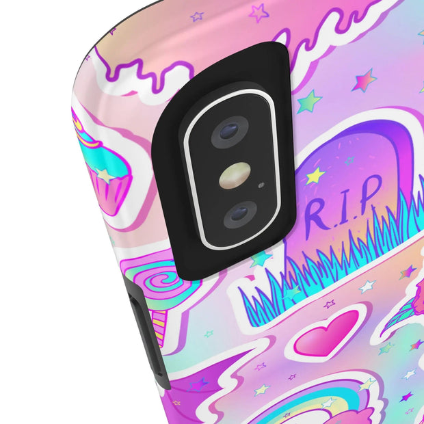 Pastel Goth Kawaii Graveyard Tough Phone Case LavenderCeleste