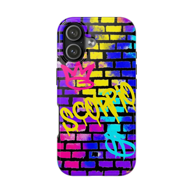 Scorpio Graffiti Wall Zodiac Tough Phone Case LavenderCeleste
