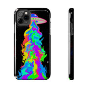 Psychedelic Neon UFO Abduction Tough Phone Case LavenderCeleste