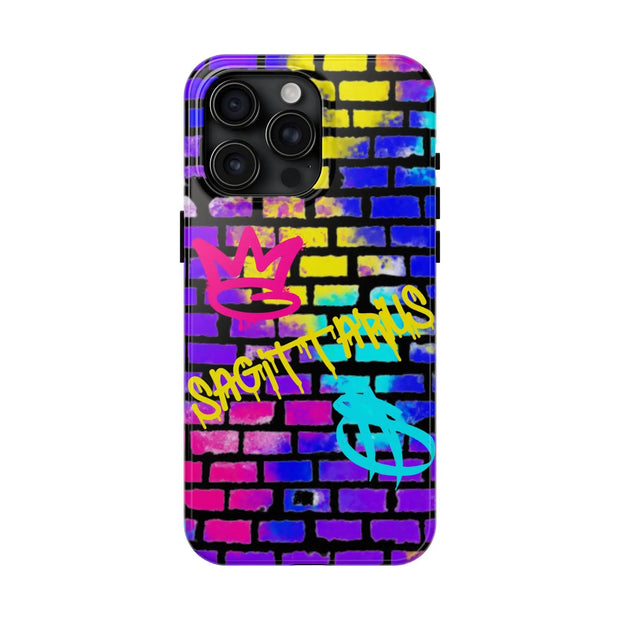 Sagittarius Graffiti Wall Zodiac Tough Phone Case LavenderCeleste