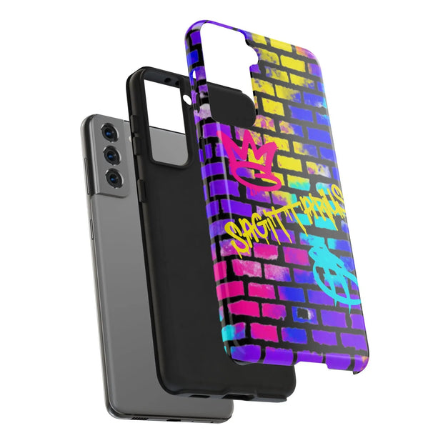 Sagittarius Graffiti Wall Zodiac Tough Phone Case LavenderCeleste