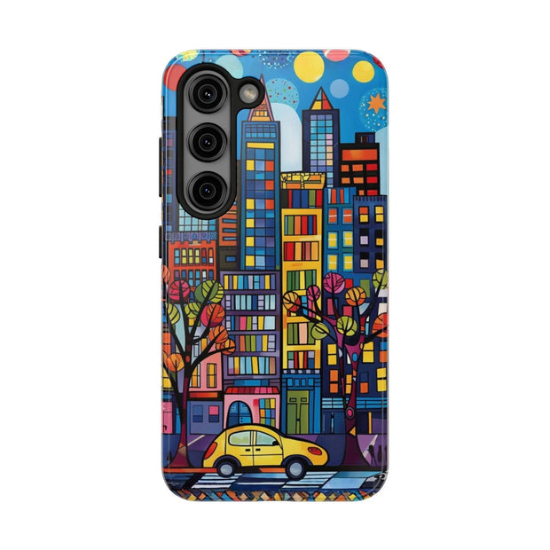 Upper Eastside NYC Pop Art Tough Phone Case LavenderCeleste
