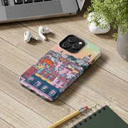 Lisbon Portugal Tough Phone Case – Pastel City Skyline Aesthetic