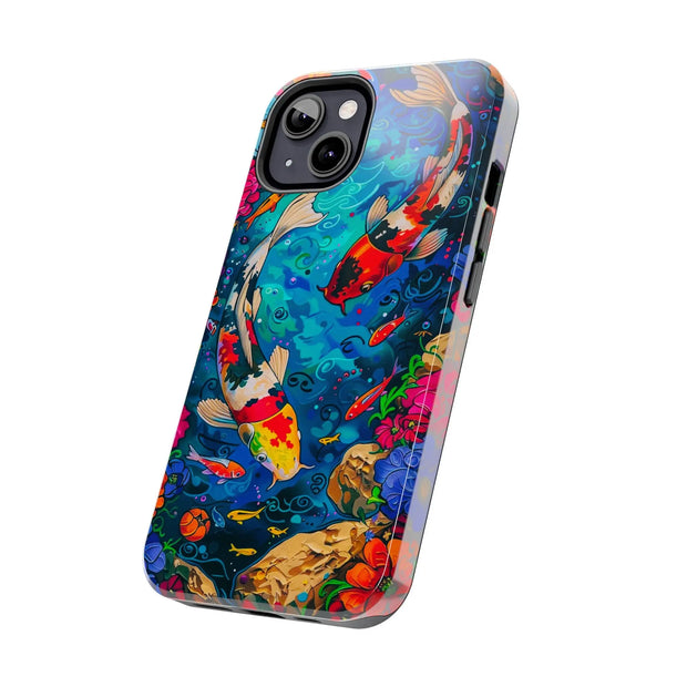 Vibrant Koi Pond Pop Art Tough Phone Case