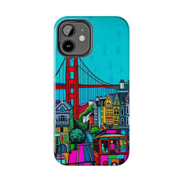 San Francisco Pop Art Colorful City Tough Phone Case LavenderCeleste