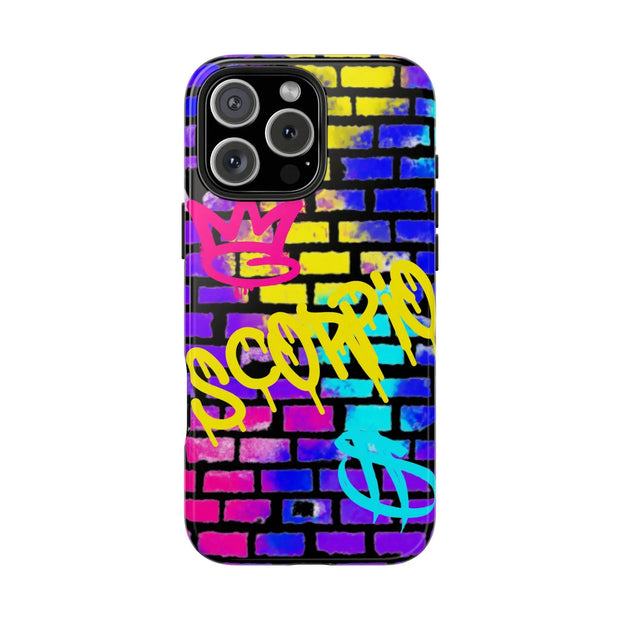 Scorpio Graffiti Wall Zodiac Tough Phone Case LavenderCeleste