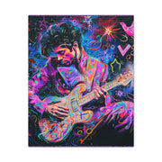Electric Purple Guitar Legend Matte Canvas Art Printify