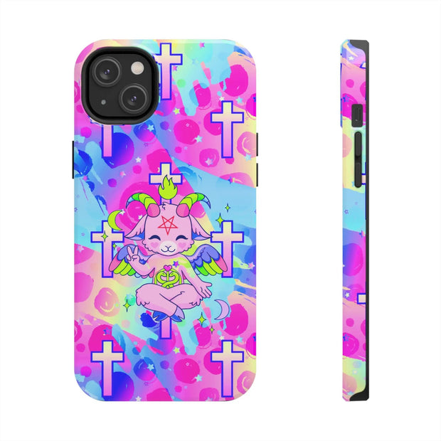 Pastel Goth Kawaii Baphomet Tough Phone Case LavenderCeleste