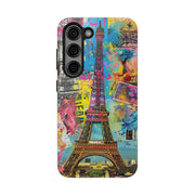 Paris Street Art Collage Tough Phone Case LavenderCeleste