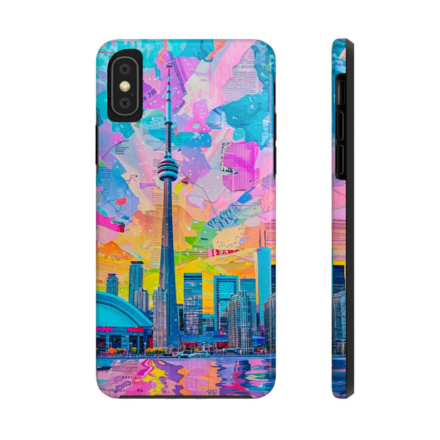 Toronto Pop Art Collage Skyline Tough Phone Case LavenderCeleste