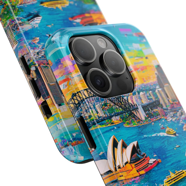 Sydney Collage Skyline Art Tough Phone Case LavenderCeleste