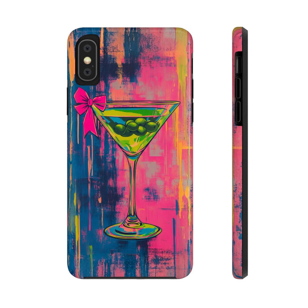 Neon Martini Pop Art Tough Phone Case Printify