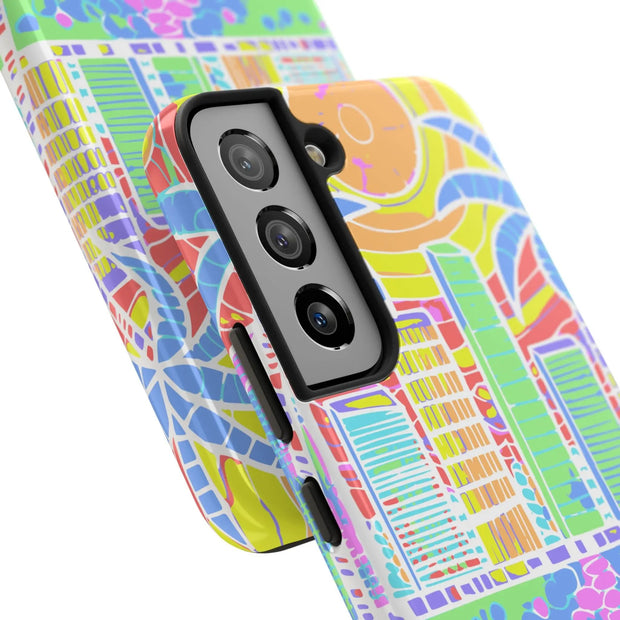 South Beach Miami Mosaic Art Tough Phone Case LavenderCeleste