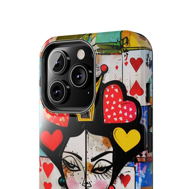 Queen of Hearts Pop Art Tough Phone Case LavenderCeleste