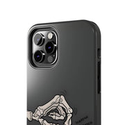 Skeleton Scratch Cat Gothic Humor Tough Phone Case LavenderCeleste