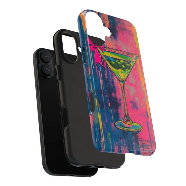 Neon Martini Pop Art Tough Phone Case Printify