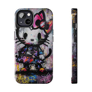 Goth Street Cat Pop Art Graffiti Tough Phone Case LavenderCeleste