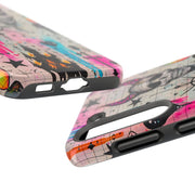 Skull Occult Neon Drip Pastel Goth Tough Phone Case LavenderCeleste