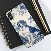 Blue Toile Beagle Country Scenic Tough Phone Case LavenderCeleste