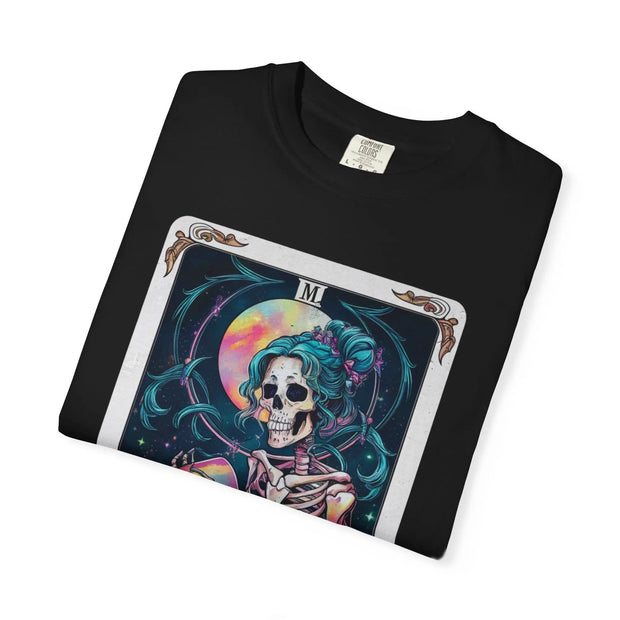 The Salty Bitch Skeleton Tarot Comfort Colors Tee LavenderCeleste