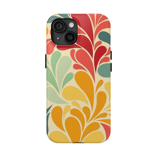 Vintage Retro 70s Abstract Groovy Tough Phone Case LavenderCeleste