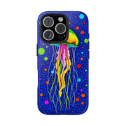 Vibrant Neon Jellyfish Cosmic Sea Tough Phone Case