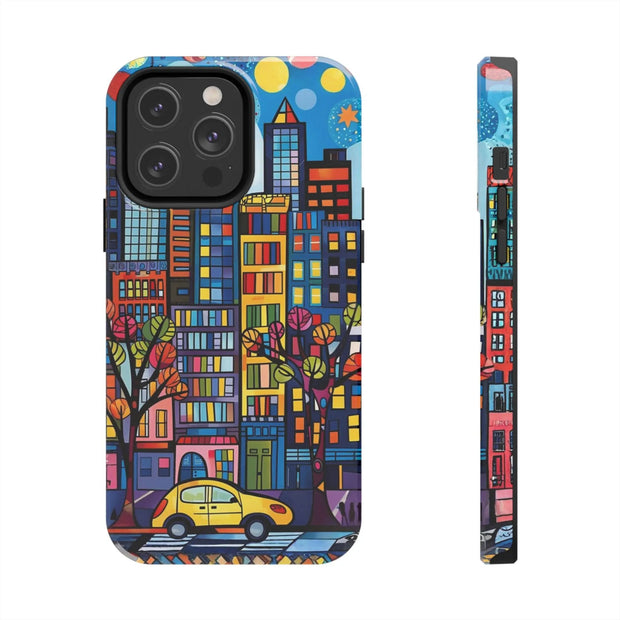 Upper Eastside NYC Pop Art Tough Phone Case LavenderCeleste