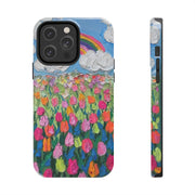 Rainbow Tulip Field Tough Phone Case LavenderCeleste