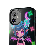 Kawaii Gothic Succubus Neon Heart Tough Phone Case