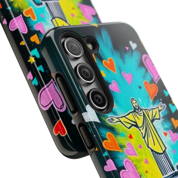 Rio de Janeiro Neon Pop Art Tough Phone Case LavenderCeleste