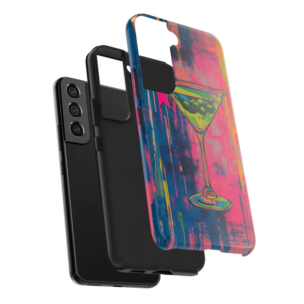 Neon Martini Pop Art Tough Phone Case Printify