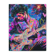 Electric Purple Guitar Legend Matte Canvas Art Printify