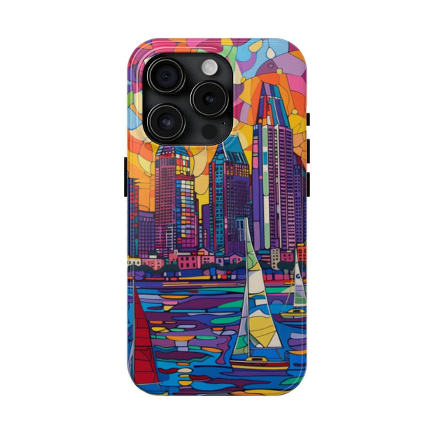 San Diego Skyline Pop Art Tough Phone Case LavenderCeleste